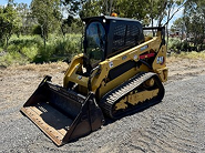 Yellow track loader