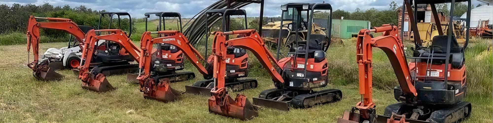 Red Mini Excavators